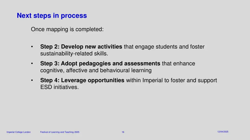 next steps in process