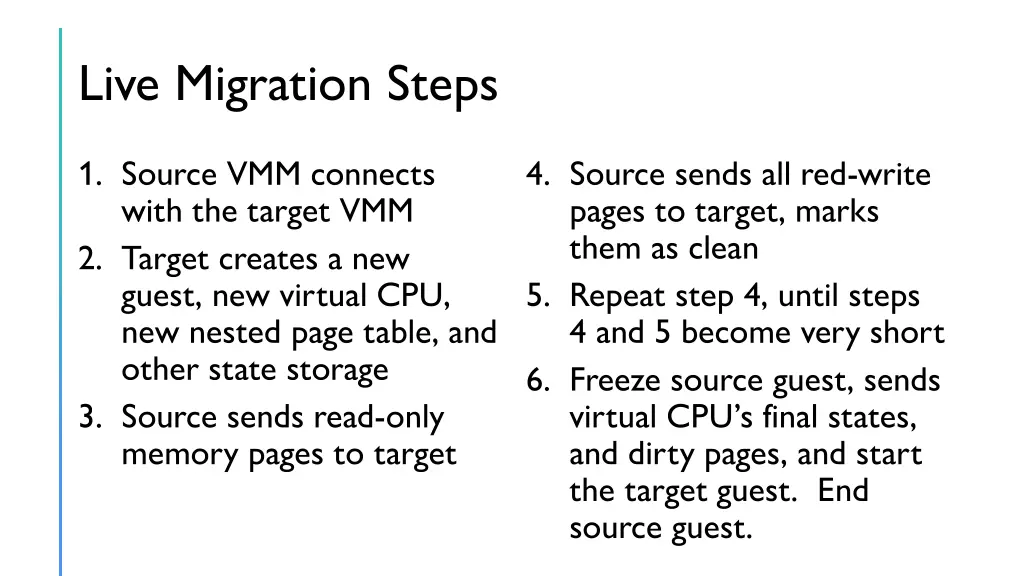 live migration steps