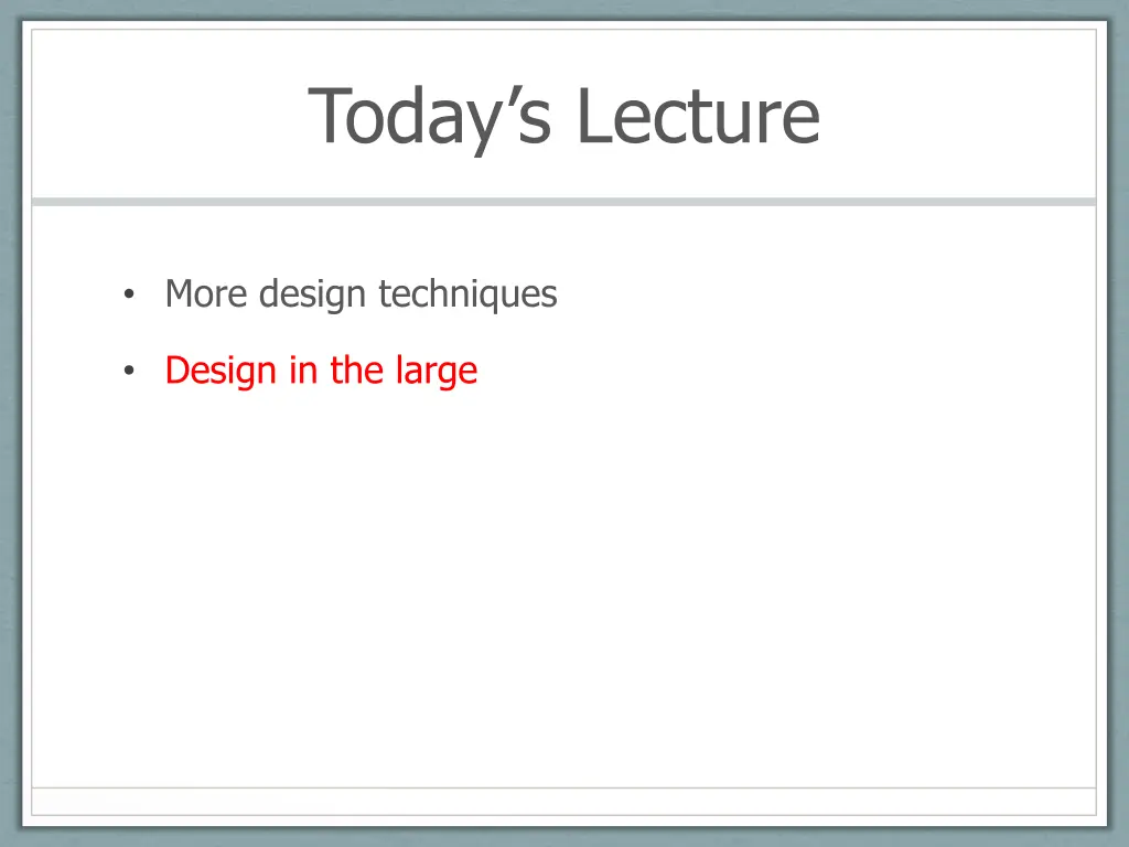 today s lecture 2