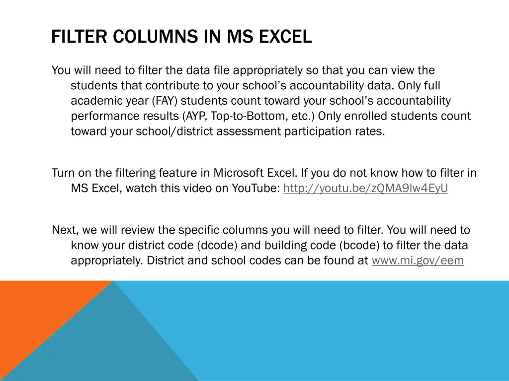 filter columns in ms excel