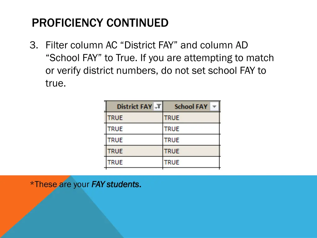 proficiency continued