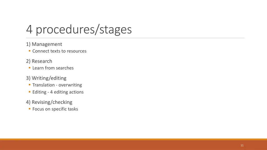 4 procedures stages