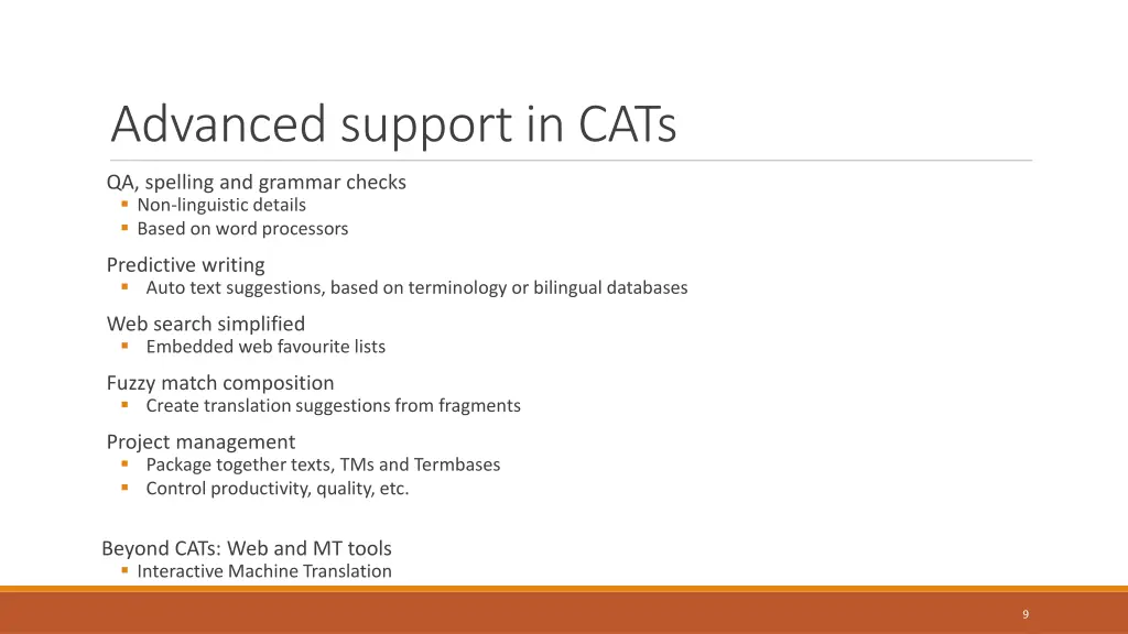 advanced support in cats