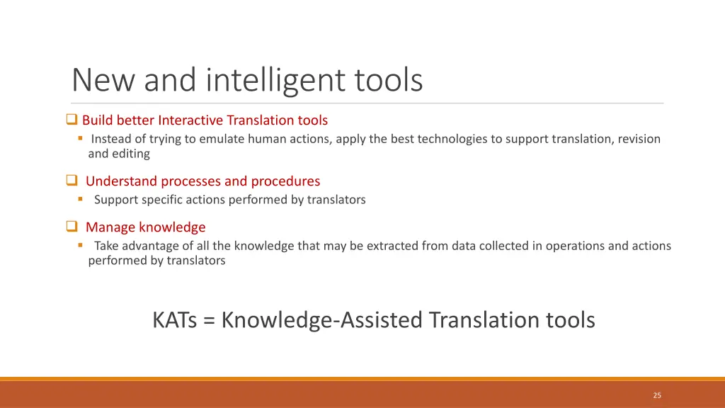 new and intelligent tools