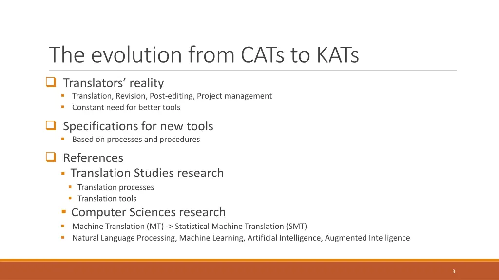 the evolution from cats to kats translators
