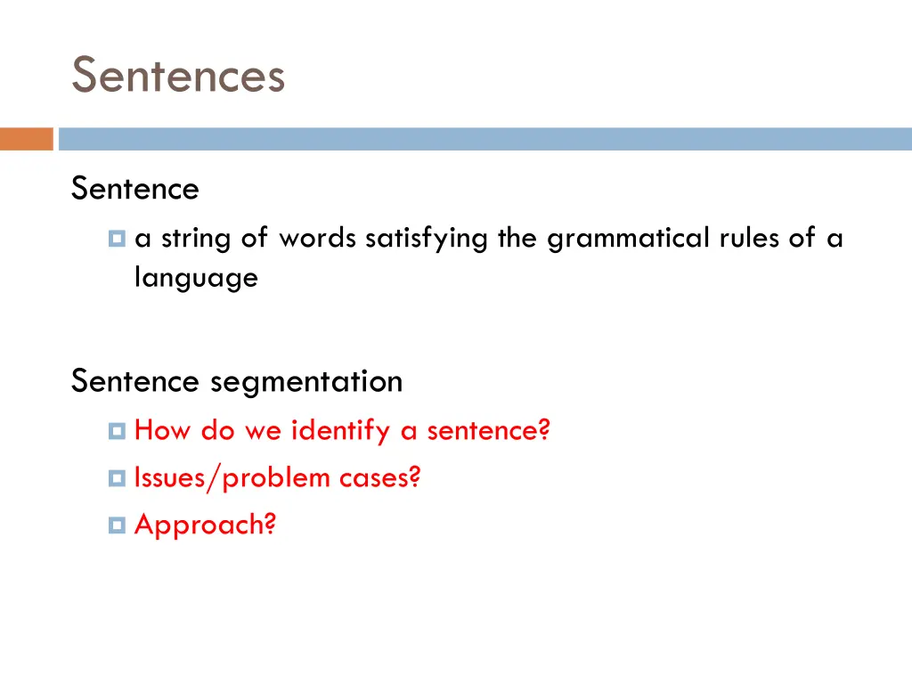 sentences