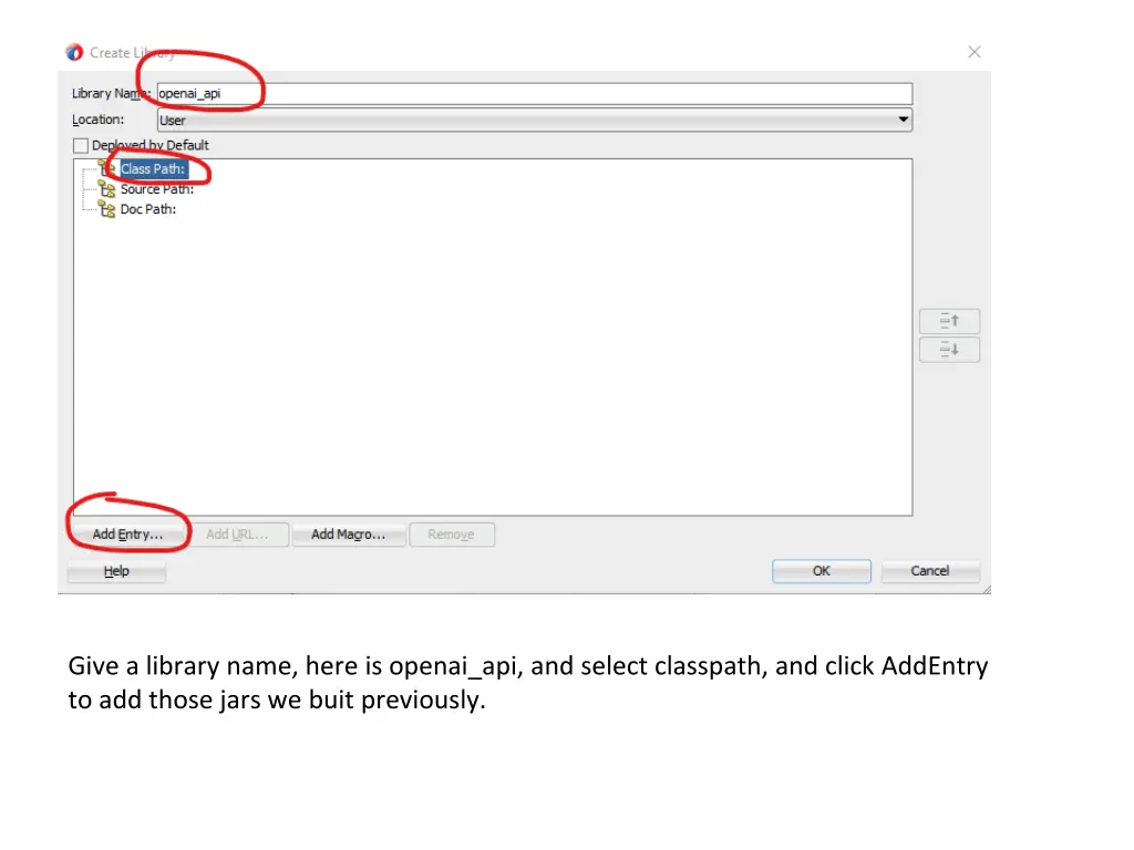 give a library name here is openai api and select