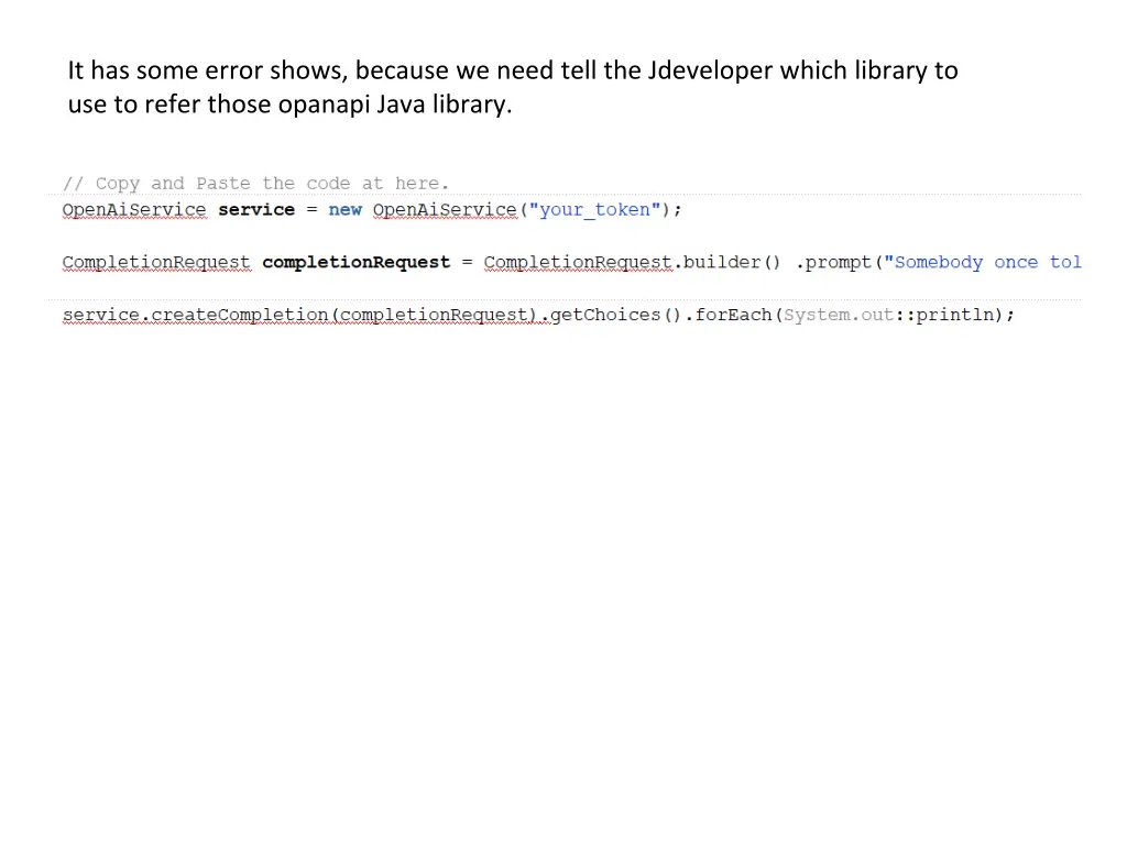 it has some error shows because we need tell