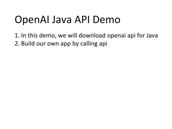 openai java api demo