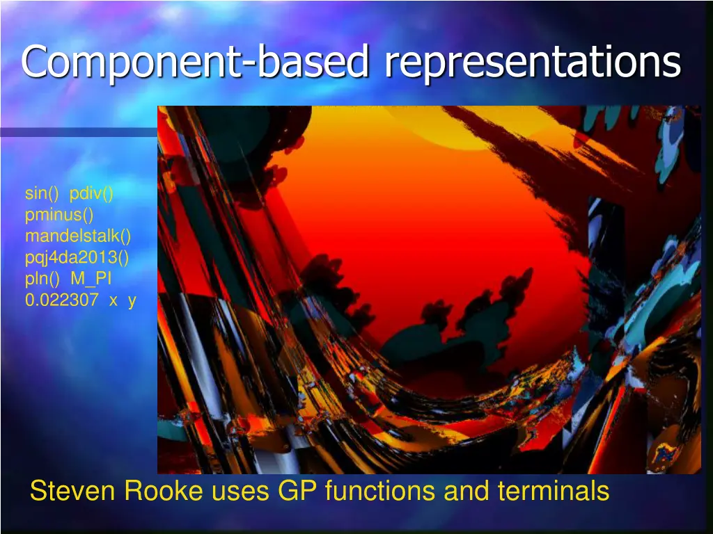 component based representations 2