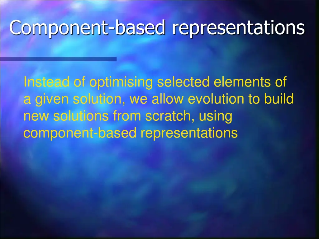 component based representations