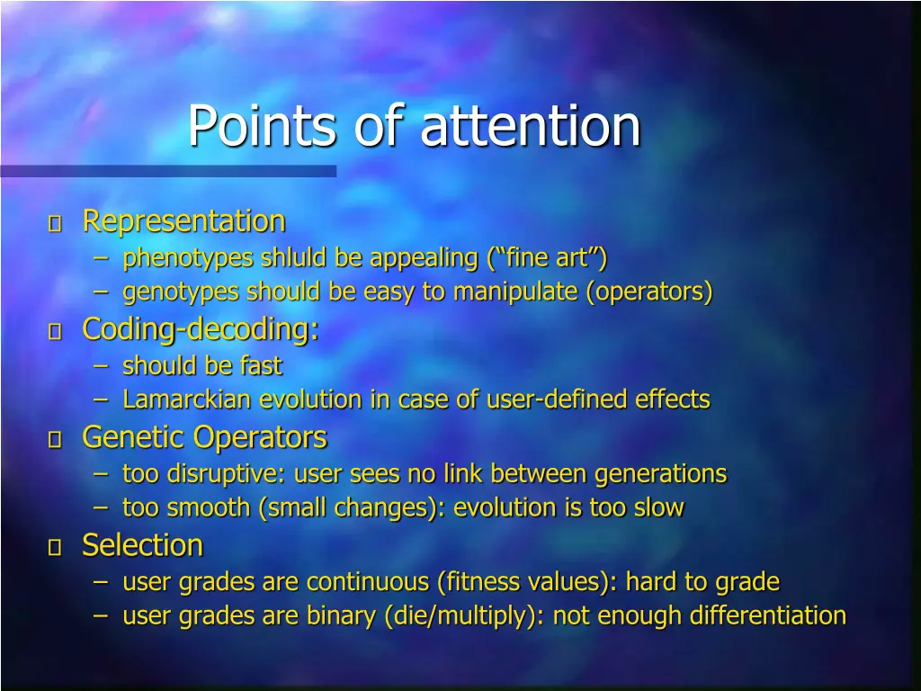 points of attention