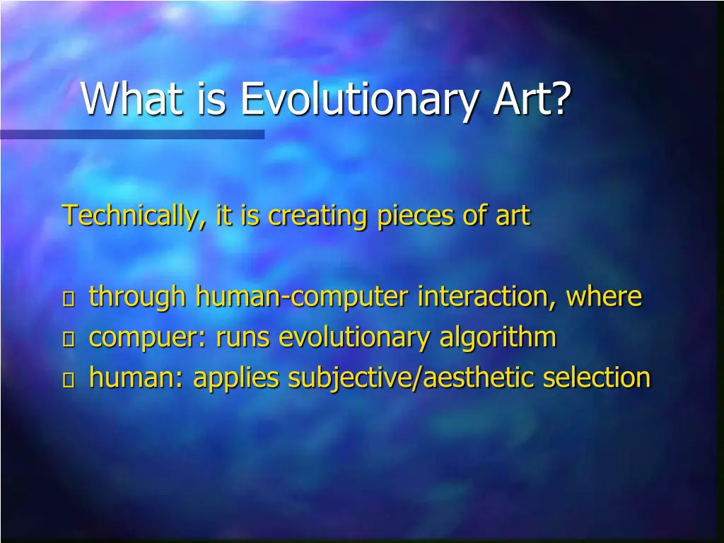 what is evolutionary art 1