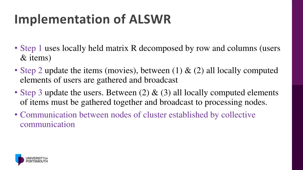 implementation of alswr