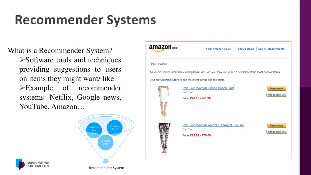recommender systems