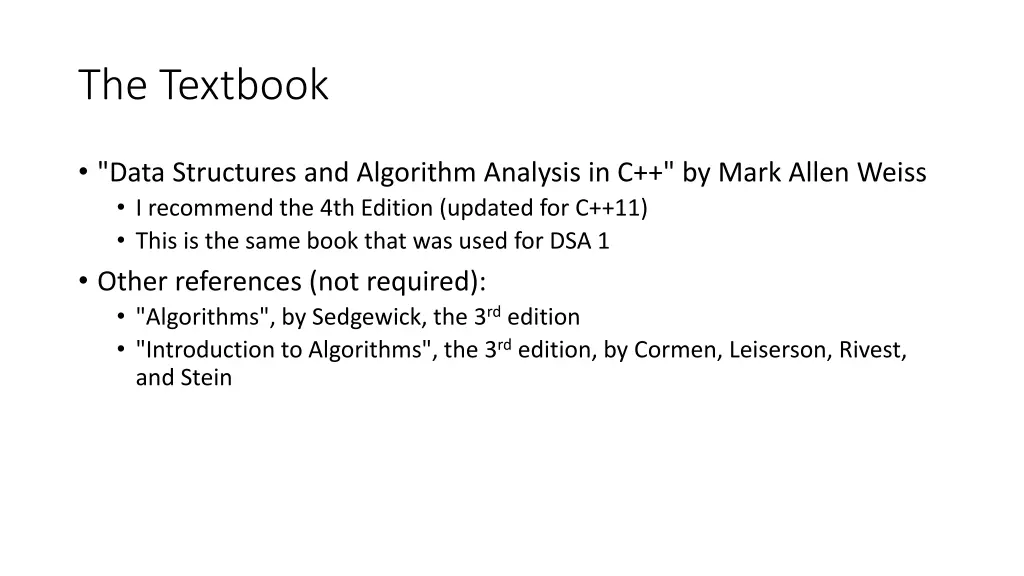 the textbook
