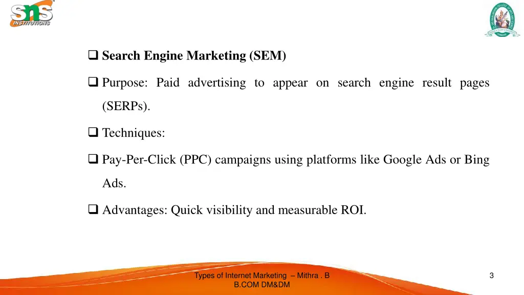 search engine marketing sem