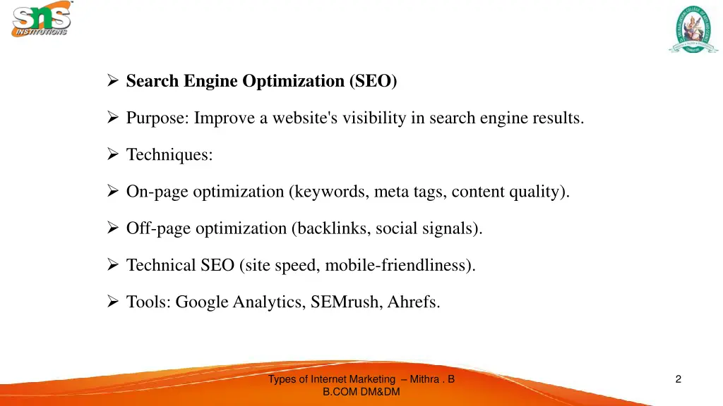 search engine optimization seo