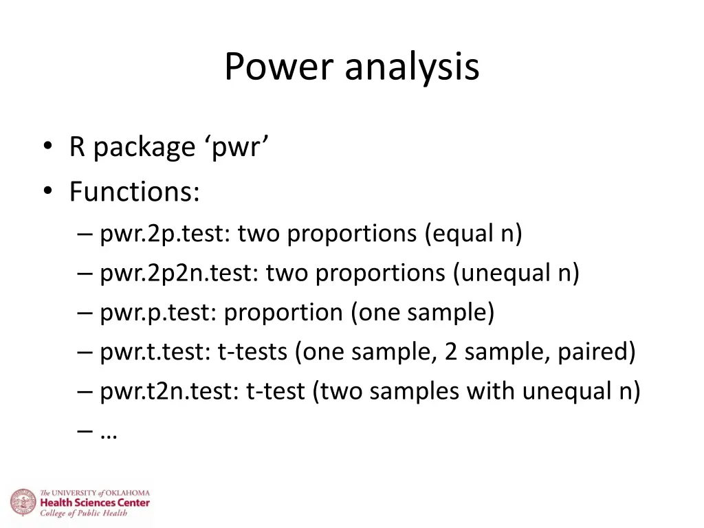 power analysis