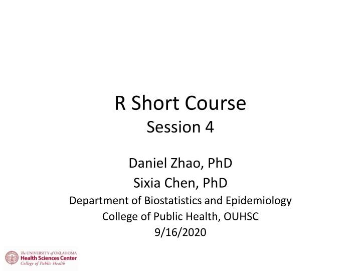 r short course session 4