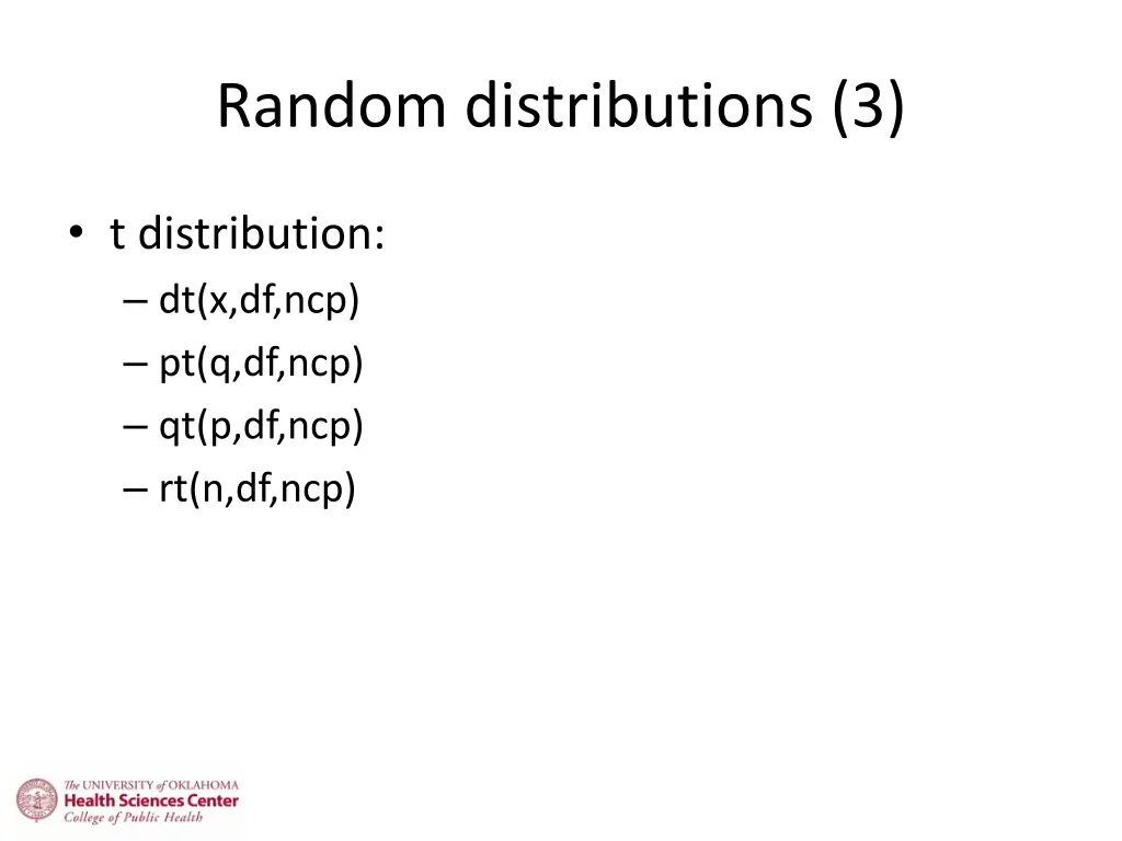 random distributions 3