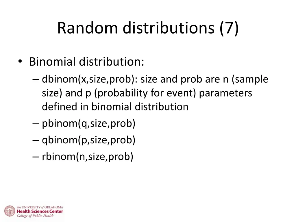 random distributions 7
