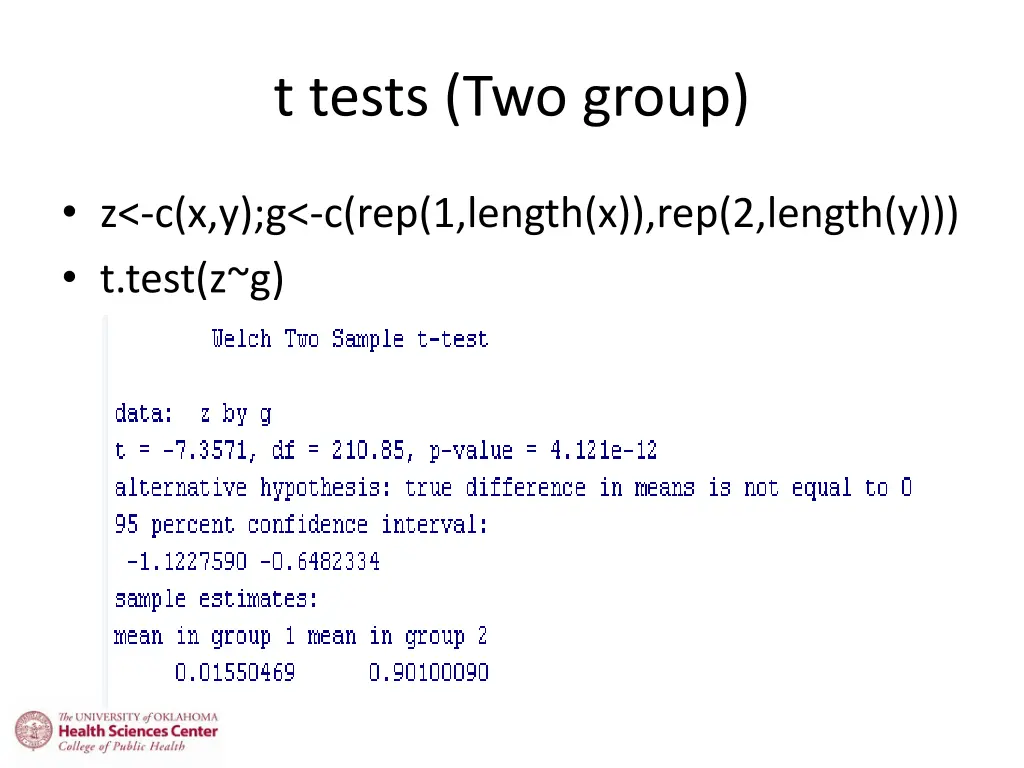 t tests two group