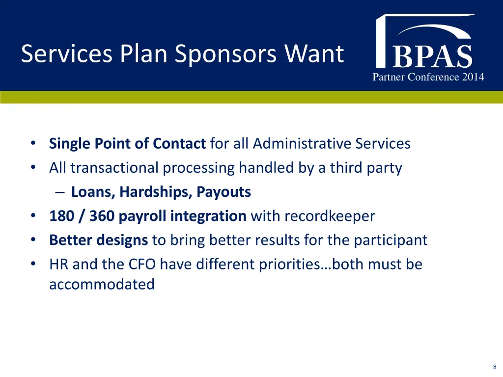 services plan sponsors want 1