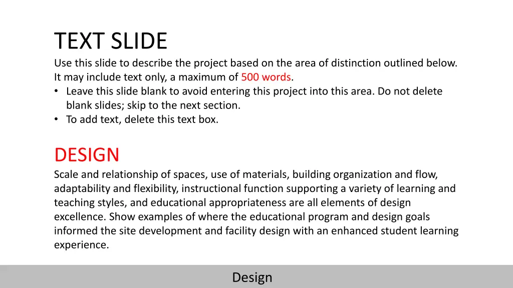 text slide use this slide to describe the project 1
