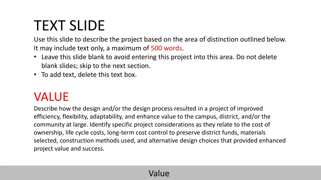 text slide use this slide to describe the project 2