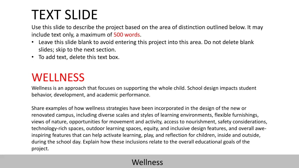 text slide use this slide to describe the project 3