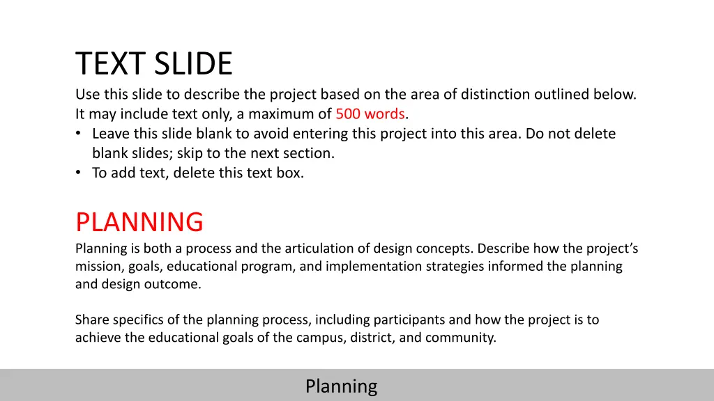 text slide use this slide to describe the project 5