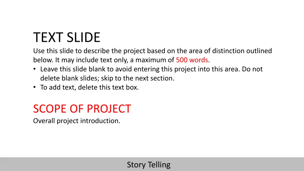 text slide use this slide to describe the project