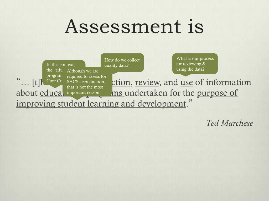 assessment is