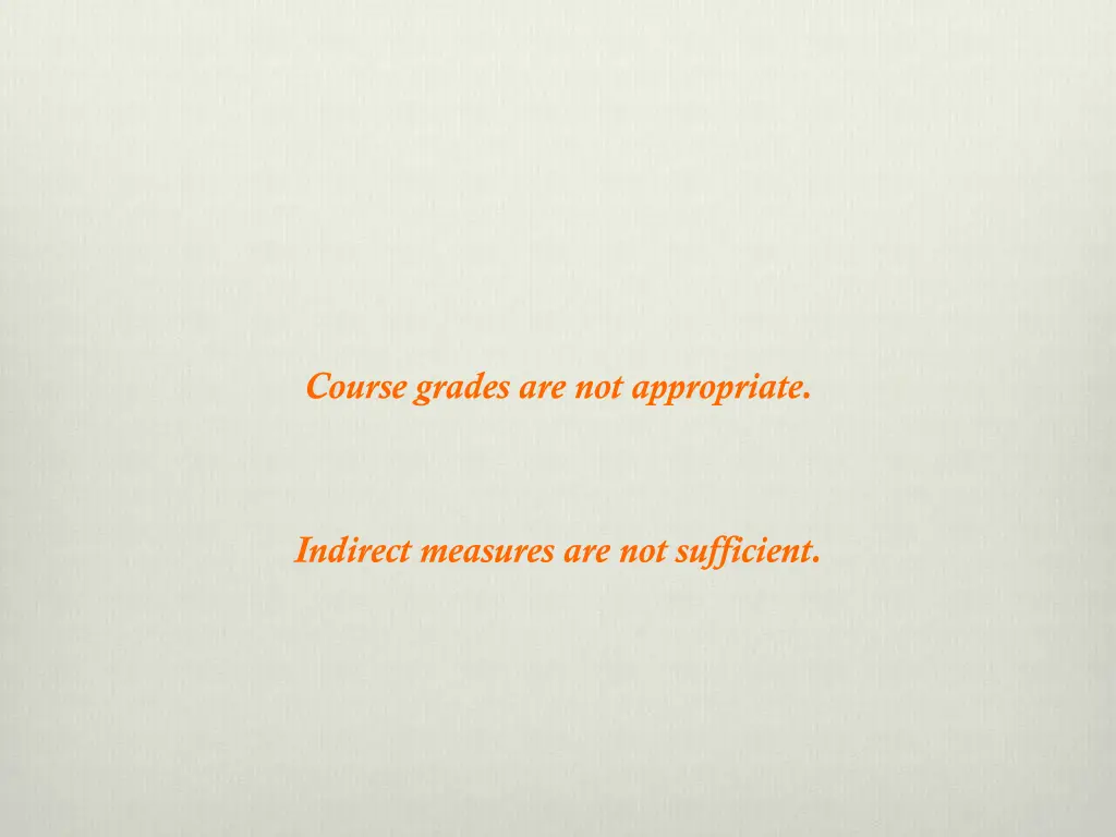 course grades are not appropriate