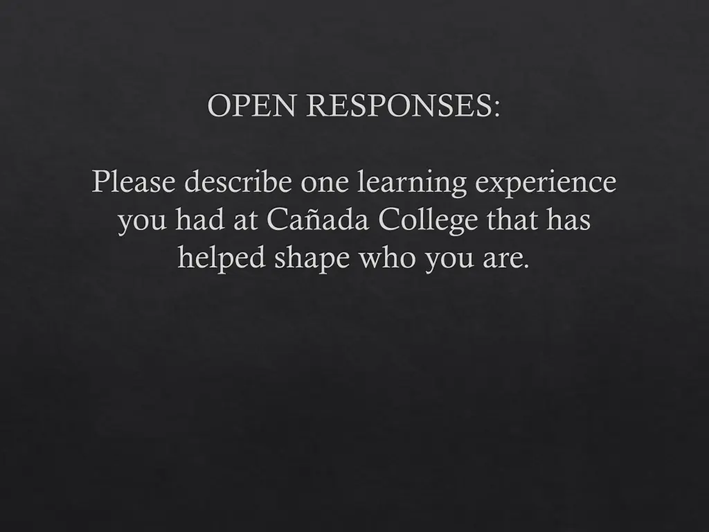 open responses 1