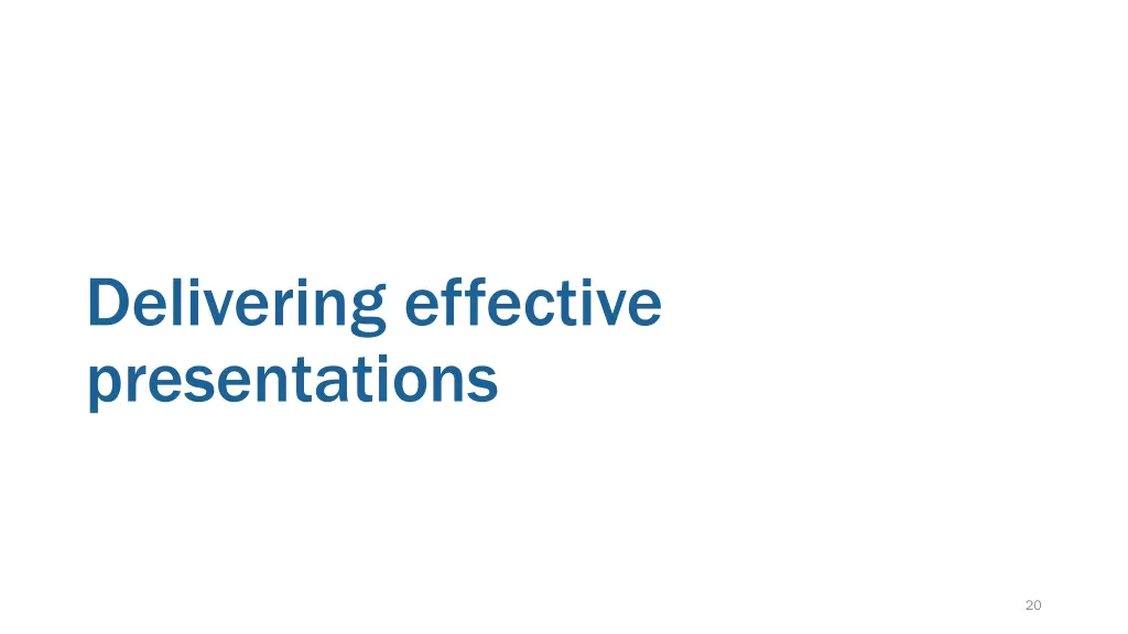 delivering effective presentations