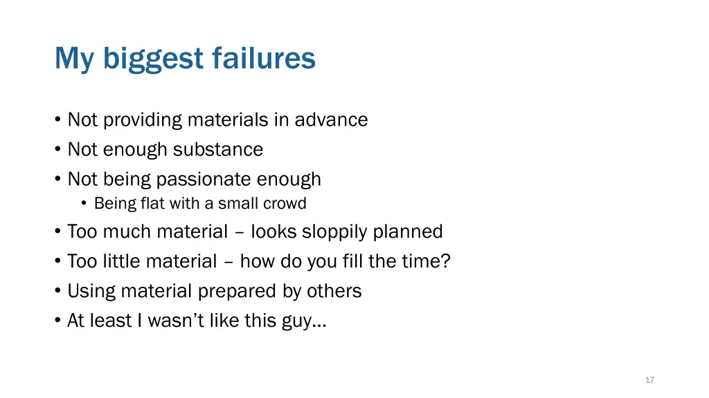my biggest failures 1