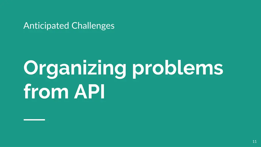anticipated challenges 1