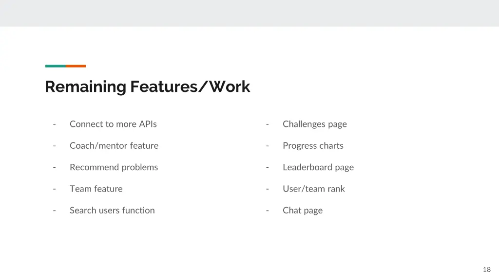 remaining features work