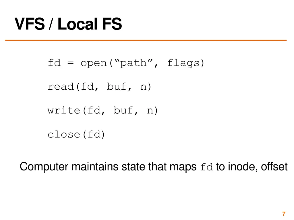 vfs local fs