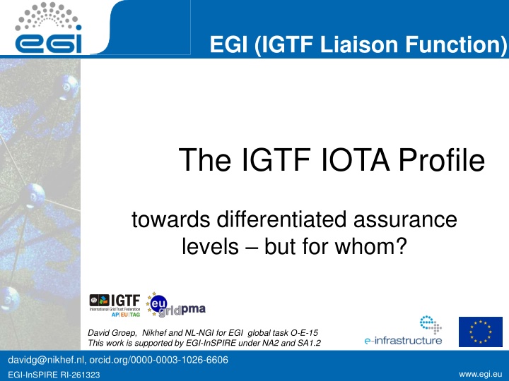 egi igtf liaison function