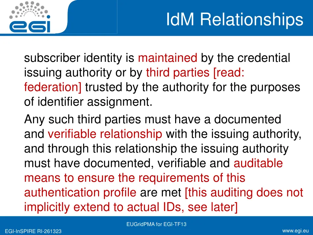 idm relationships