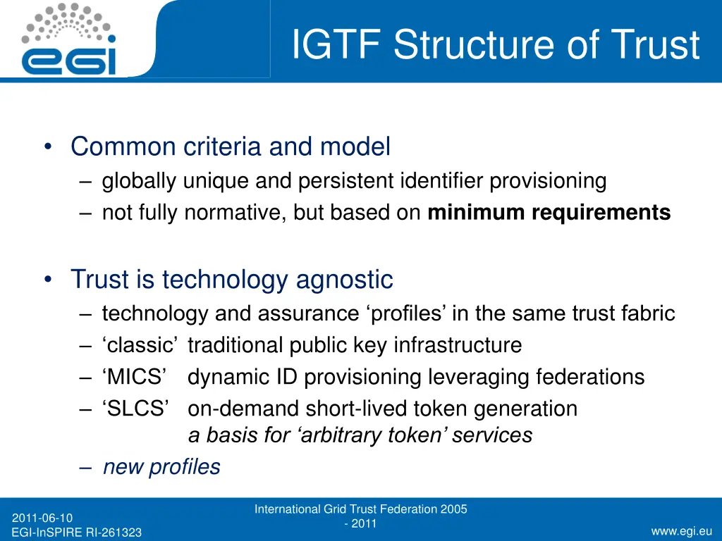 igtf structure of trust