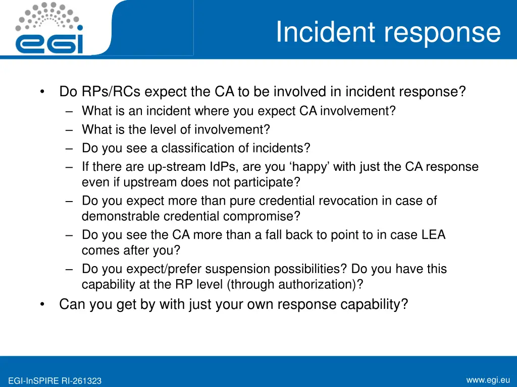 incident response