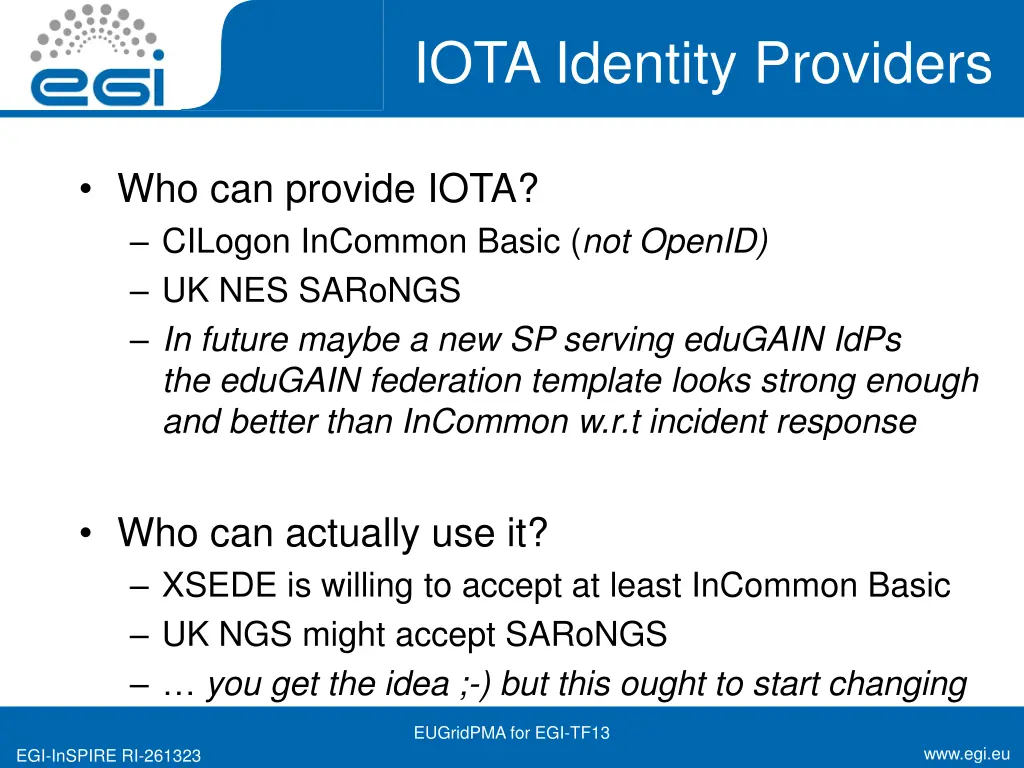 iota identity providers