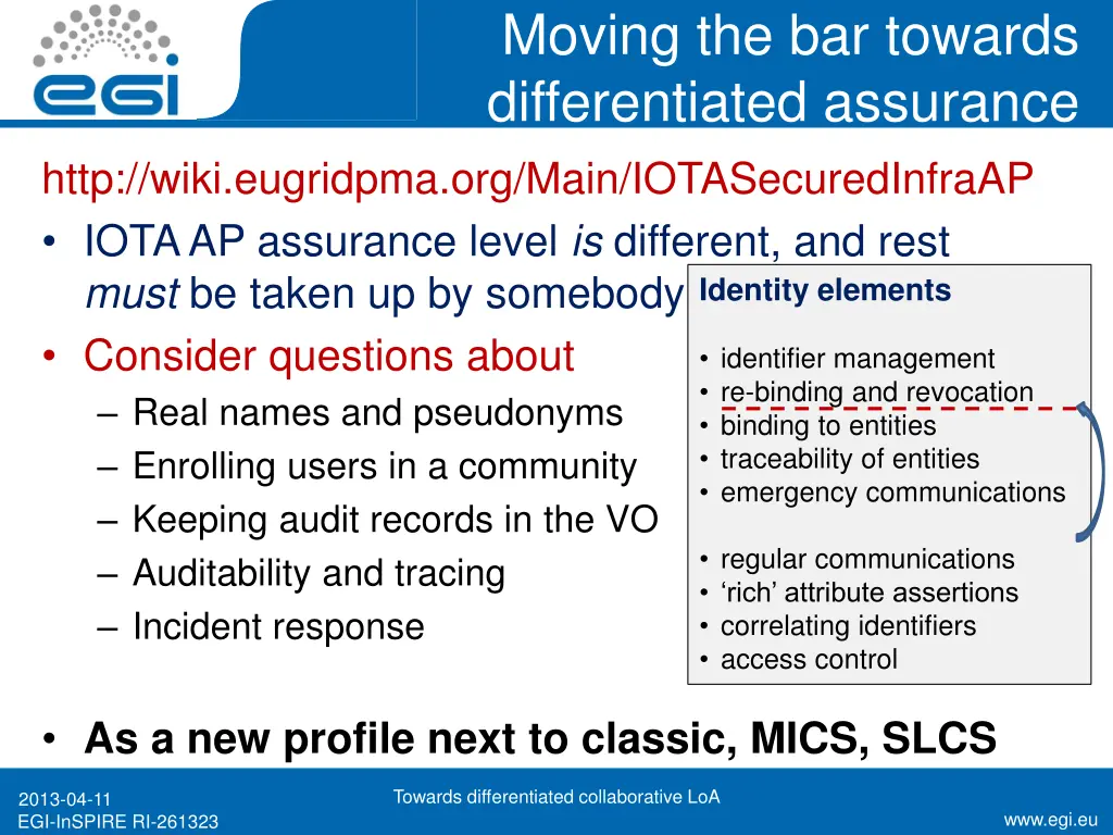 moving the bar towards differentiated assurance