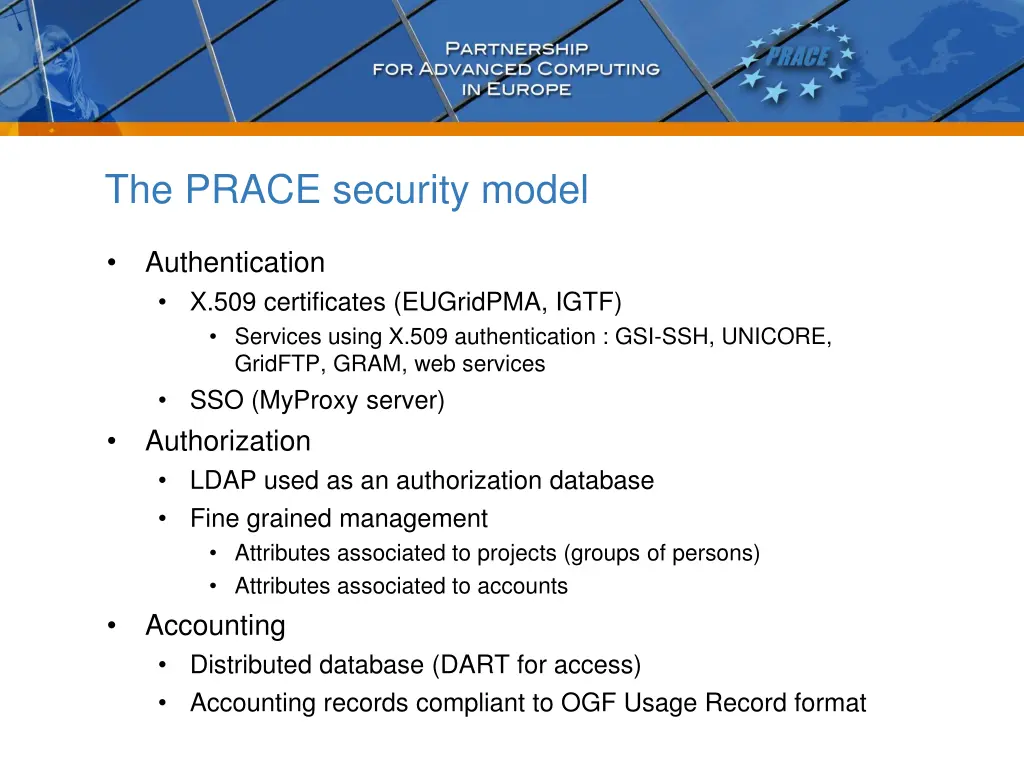 the prace security model
