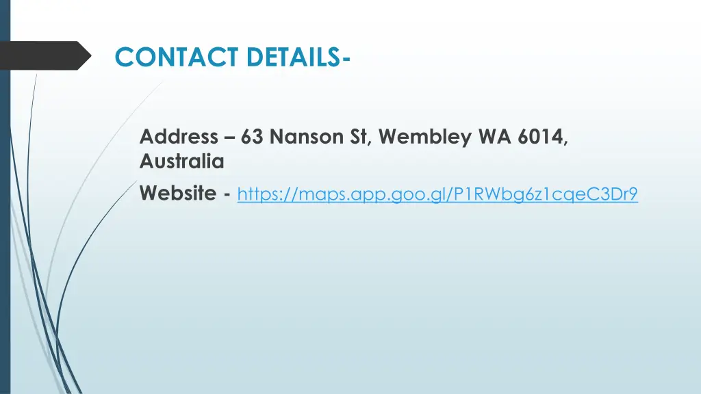 contact details