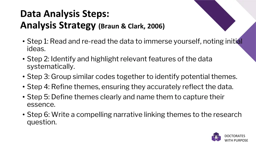 data analysis steps analysis strategy braun clark